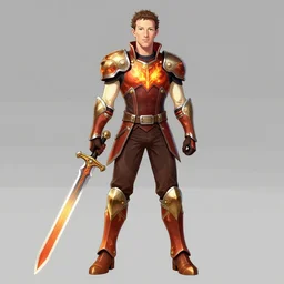 concept art of mark zuckerberg as a fire emblem character, holding a sword, detailed full body anime illustration by Yusuke Kozaki and Hidari