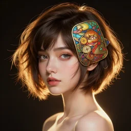 beautiful girl short hair, cute, intricate, highly detailed, digital painting, trending on artstation, concept art, smooth, sharp focus, backlit, rim light, vivid colors, illustration, unreal engine 5, 8 k, art by rossdraws and alphonse mucha