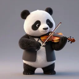 panda dressed like lawyer plays the violin by greg rutkowski and thomas kinkade, trending on artstation, 3 d render octane