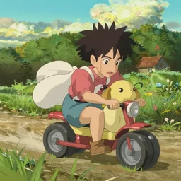 still image from the new studio ghibli animated film'the summer of slug racing'