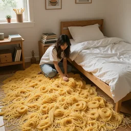 why is my bedroom full of spaghetti?,