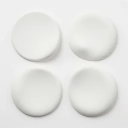 white abstract blob shapes by daniel arsham and raoul marks, smooth, all white features on a white background