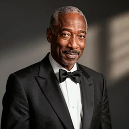 a studio photograph of Morgan Freeman dressed as Tupac, 40mm lens, shallow depth of field, split lighting