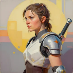 greg manchess portrait painting of partially armored rey skywalker as overwatch character, medium shot, asymmetrical, profile picture, organic painting, sunny day, matte painting, bold shapes, hard edges, street art, trending on artstation, by huang guangjian and gil elvgren and james ryman