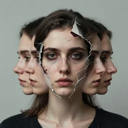 ( hidden faces, broken hearts ), cognitive illusion by oleg suplyak
