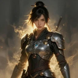 a sci fi cyber ninja, art by juan pablo roldan, artstation