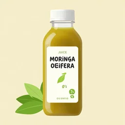 juice label, moringa oleifera, natural, organic, 7 0's, flat design, 8 k