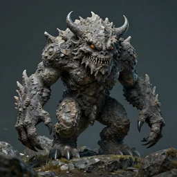 fantasy about imaginery monster, rock