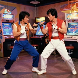 jackie chan fights jet lee in 8 0 s game arcade