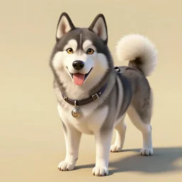 a finnish lapphund dog, isometric 3d, ultra hd, character design by Pixar and Hayao Miyazaki, unreal 5, DAZ, hyperrealistic, octane render, cosplay, RPG portrait, dynamic lighting, intricate detail, summer vibrancy, cinematic