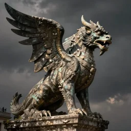 a giant gargoyle, by greg rutkowski