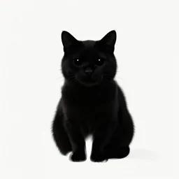 high contrast very simple picture of a cat
