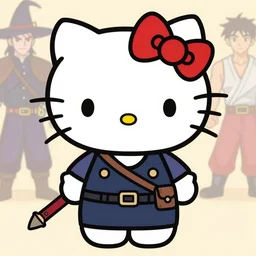 Hello Kitty as a Witcher, by Stanley Artgerm Lau, WLOP, Rossdraws, James Jean, Andrei Riabovitchev, Marc Simonetti, Yoshitaka Amano, ArtStation, CGSociety,