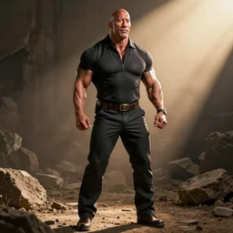 Steve Harvey playing a Dwayne Johnson cosplay