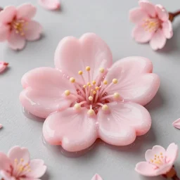 highly stylized low brow gooey cherry blossoms charlie immer soft daylight 8k high angle shallow depth of field