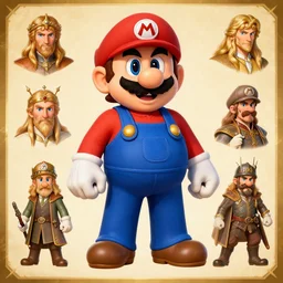 wario as the tenth member of the fellowship of the ring, lord of the rings, concept art