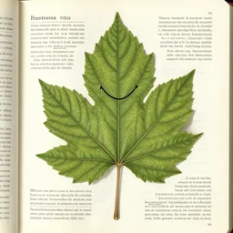 scan of smiling leaves of an old cursed herbarium, by john howe, infographic, textbook, marginalia, cursed, alien