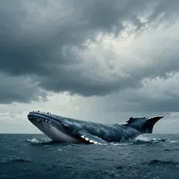 thick clouds, moody, smoke, colorized,!!! whale sunk on the ocean floor, dramatic light, ultrafine, hyperrealistic, 3 2 k, 3 5 mm film still, movie