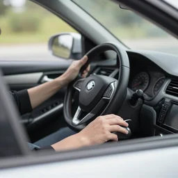 mouse driving a car