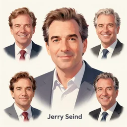 a study of cell shaded portrait of jerry seinfeld 18 concept art, llustration, post grunge, concept art by josan gonzales and wlop, by james jean, Victo ngai, David Rubín, Mike Mignola, Laurie Greasley, highly detailed, sharp focus, alien, Trending on Artstation, HQ, deviantart, art by artgem