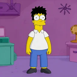 ghost in the shell in the style of the simpsons