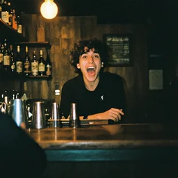 anad yet we tell it loudly, like a good joke, it echoes through the bartenderous thundernights the kinds of nights you dream about as a tot, ah, the freedom of night is so bright before we truly awake to its terrors. back in the early corners, the novelty of night.