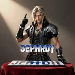 Sephiroth as a contestant on Jeopardy and winning.