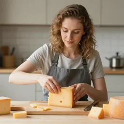 woman made of cheese