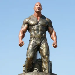 statue of Dwayne Johnson