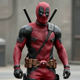 film still of Idris Elba as Deadpool in new Marvel film, photorealistic 4k