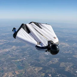 skydiving with a wingsuit over edmonton, 4 k, high detail, high - resolution photograph, professional photography, ultra - detail