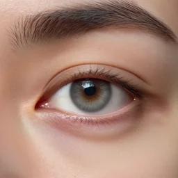 headshot portrait of person with hyperrealistic human eye inside mouth, closeup, macro shot, hyperrealistic, extreme detail, ray tracing, octane render