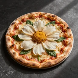 flower made of pizza