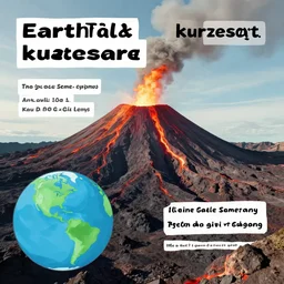 earth volcano kurzgesagt style video production