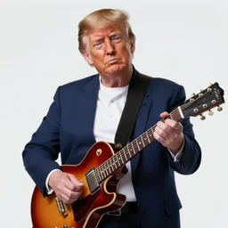 trump playing guitar