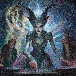 epic portrait of menacing and anxious yet stunningly beautiful biomechanical androgynous djinn overseeing the iridescent fabric of the universe, by charlie bowater, mandy jurgens, gustav klimt, octane render, dramatic camera angle, 4k, 8k, high detail, HDR, by tom bagshaw, powerful, with inspiration from Beksinski