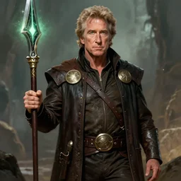 michael douglas as a dnd character fantasy art.