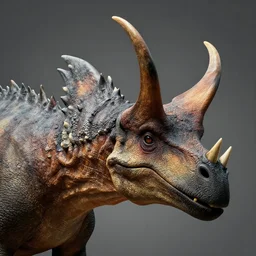 styracosaurus dragon head portrait by beksinski, styracosaurus headed with large frill around the neck, rough scale texture, sharp focus, zoomed out, volumetric lighting, by beksinski, ruan jia, trending on artstation