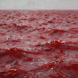 a boiling red sea, extremely detailed oil painting, unreal 5 render, rhads, Bruce Pennington, Studio Ghibli, tim hildebrandt, digital art, octane render, beautiful composition, trending on artstation, award-winning photograph, masterpiece