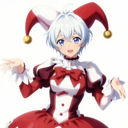 extremely attractive soft feminine male as a jester anime character screenshot, nagito komaeda and hisoka jester circus, anime feminine male jester, anime, intricate, sharp focus, illustration, highly detailed, digital painting, cell shaded, concept art, matte, male art by ilya kuvshinov and kyoto animation and wlop, ruan jia and greg rutkowski, studio quality