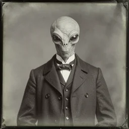 A daguerreotype photograph depicting an official alien visit in Nuremberg on April 14, 1561, 8k, portrait artwork by Sergey Kolesov