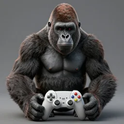 🦍🎮, hyper realistic , Artstation, Greg rutkowski