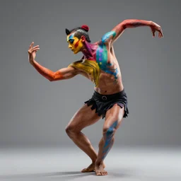 a dancer with body paint, trending on artstation,