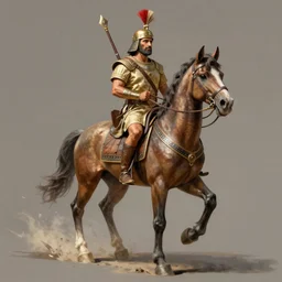 ancient numidian cavalryman, full shot, highly detailed, digital painting, artstation, concept art, sharp focus, illustration, art by artgerm and greg rutkowski and raphael lacoste and magali villeneuve
