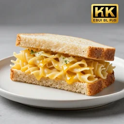 a photo of a sandwich of pasta, professional, studio, 4 k