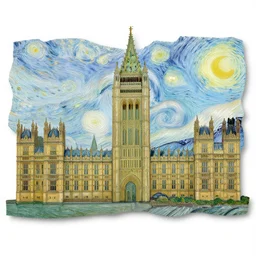 Houses of parliament painted by Van Gogh