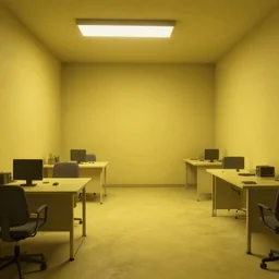 empty infinite yellow office, source engine, real life, zdzisław beksinski, loneliness, creepy, horror