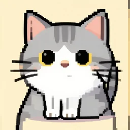 cat, pixel art