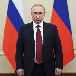 “Vladimir Putin with a big pregnant belly”