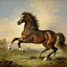 a galloping horse, by george stubbs and horst-p-horst